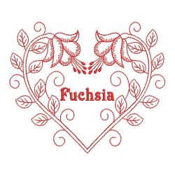 Redwork Fuchsia 10(Lg) machine embroidery designs