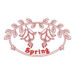 Redwork Fuchsia 11(Md) machine embroidery designs