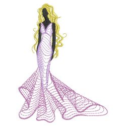 Rippled Lady 06(Sm) machine embroidery designs