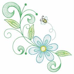 Rippled Spring Flowers 07(Lg) machine embroidery designs