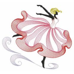 Rippled Dancing Girl 02(Sm) machine embroidery designs