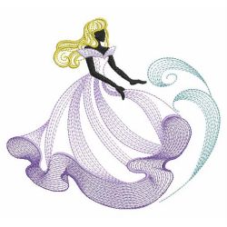 Rippled Dancing Girl 03(Md) machine embroidery designs