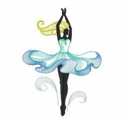 Rippled Dancing Girl 05(Md) machine embroidery designs