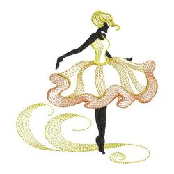 Rippled Dancing Girl 09(Lg) machine embroidery designs