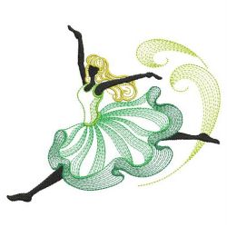 Rippled Dancing Girl 10(Lg) machine embroidery designs