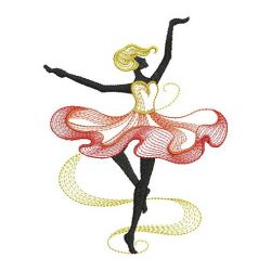 Rippled Dancing Girl 11(Lg) machine embroidery designs