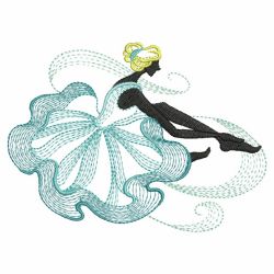 Rippled Dancing Girl 12(Lg) machine embroidery designs