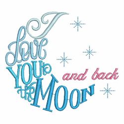 I love You to The Moon And Back 09 machine embroidery designs
