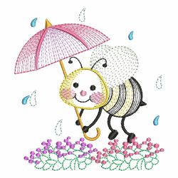 Rippled Animal In The Rain 03 machine embroidery designs