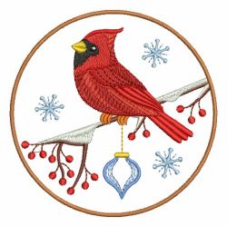 Christmas Cardinals 03 machine embroidery designs