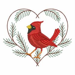 Christmas Cardinals 04 machine embroidery designs