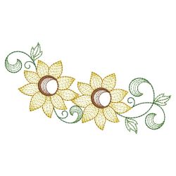 Rippled Sunflowers 01(Md) machine embroidery designs