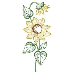 Rippled Sunflowers 02(Lg) machine embroidery designs