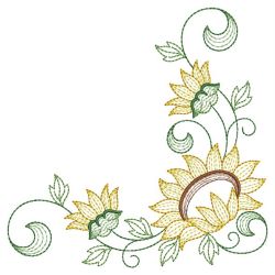 Rippled Sunflowers 03(Lg) machine embroidery designs
