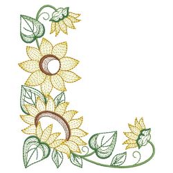 Rippled Sunflowers 05(Md) machine embroidery designs