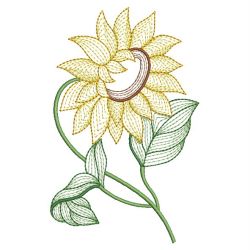 Rippled Sunflowers 07(Md) machine embroidery designs
