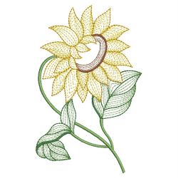 Rippled Sunflowers 07(Lg) machine embroidery designs