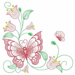 Rippled Butterfly Corner 03(Sm) machine embroidery designs