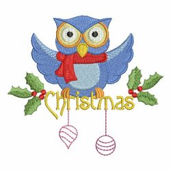 Christmas Owls 06 machine embroidery designs