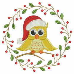 Christmas Owls 08 machine embroidery designs