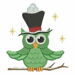 Christmas Owls 09 machine embroidery designs