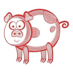 Redwork Farm Animals 05(Lg) machine embroidery designs