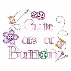 Cute As A Button 01 machine embroidery designs