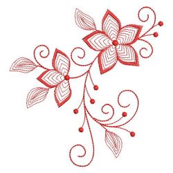 Redwork Rippled Flowers 05(Md) machine embroidery designs