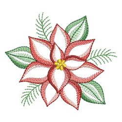 Vintage Poinsettia 01(Md) machine embroidery designs