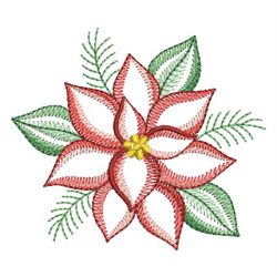 Vintage Poinsettia 01(Sm) machine embroidery designs