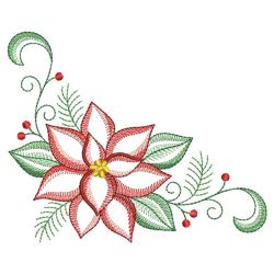 Vintage Poinsettia 02(Md) machine embroidery designs