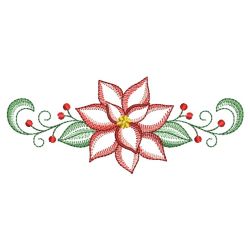 Vintage Poinsettia 03(Md) machine embroidery designs