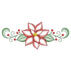 Vintage Poinsettia 03(Lg) machine embroidery designs