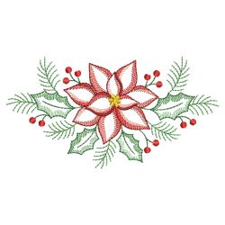 Vintage Poinsettia 05(Md) machine embroidery designs