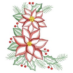 Vintage Poinsettia 07(Md) machine embroidery designs