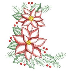 Vintage Poinsettia 07(Sm) machine embroidery designs