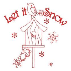 Redwork Let It Snow 1 01(Md) machine embroidery designs