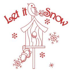 Redwork Let It Snow 1(Sm) machine embroidery designs