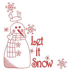 Redwork Let It Snow 1 02(Sm) machine embroidery designs