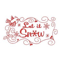 Redwork Let It Snow 1 03(Md) machine embroidery designs