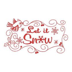 Redwork Let It Snow 1 03(Sm) machine embroidery designs