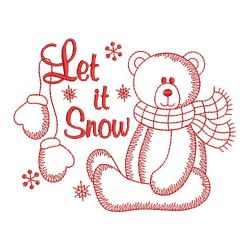 Redwork Let It Snow 1 04(Lg) machine embroidery designs