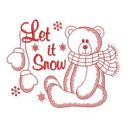 Redwork Let It Snow 1 04(Sm)