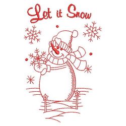 Redwork Let It Snow 1 07(Md) machine embroidery designs