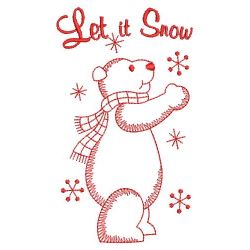 Redwork Let It Snow 1 10(Md)