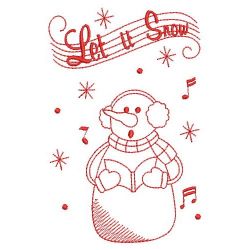Redwork Let It Snow 1 11(Md) machine embroidery designs
