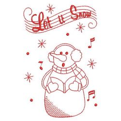 Redwork Let It Snow 1 11(Sm) machine embroidery designs