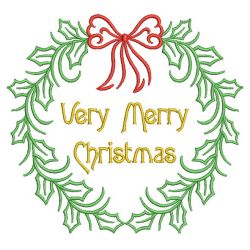 Christmas Wreath 09(Md) machine embroidery designs