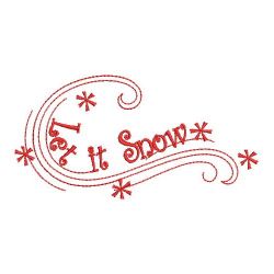 Redwork Let It Snow 2(Md) machine embroidery designs