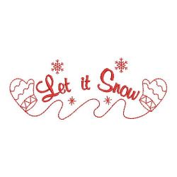 Redwork Let It Snow 2 02(Sm) machine embroidery designs